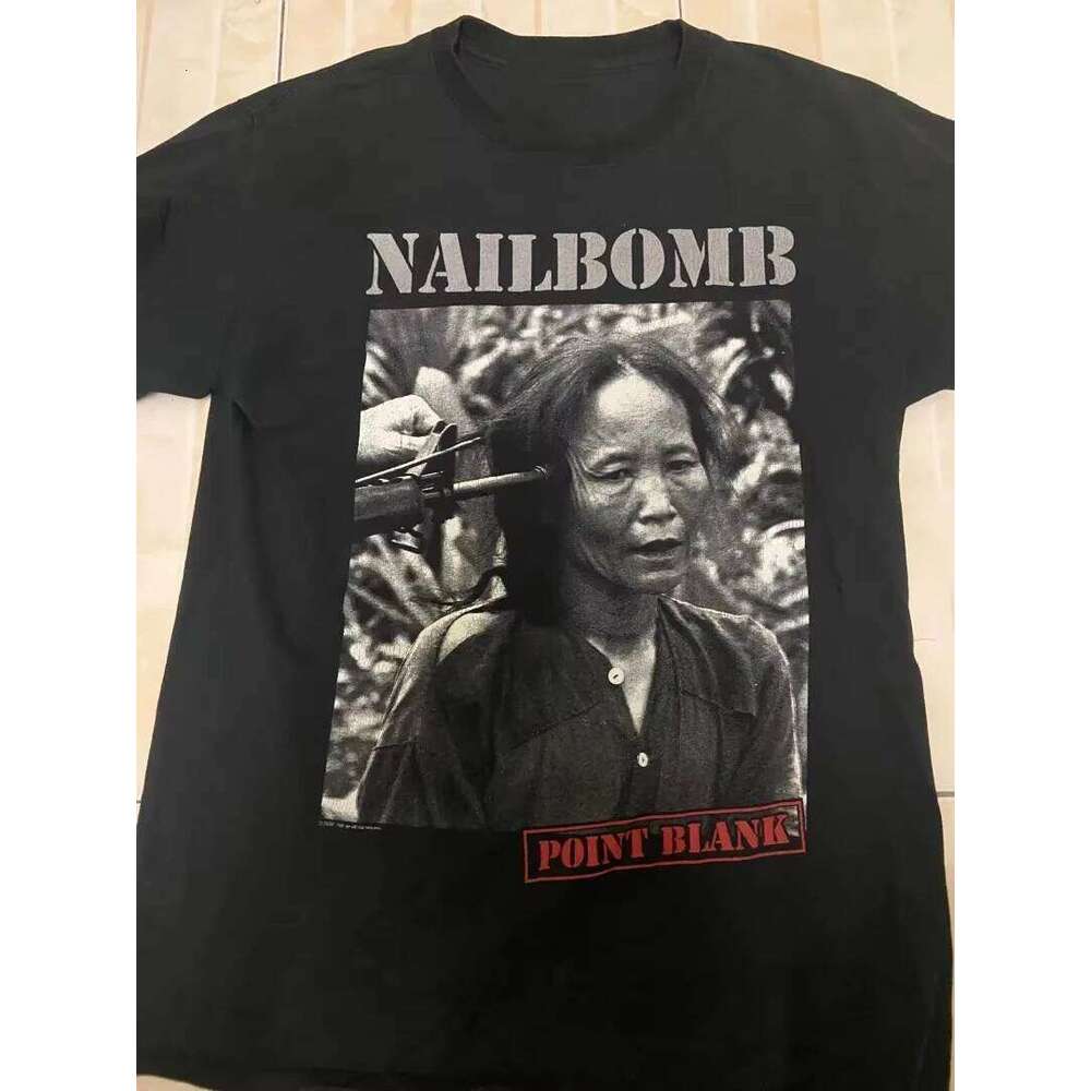 Summer Men's Women's T-shirt New Popular Nailbomb Band Black T-Shirt Cotton Print Casual Street Short Sleeve Round Neck T Shirts C260207