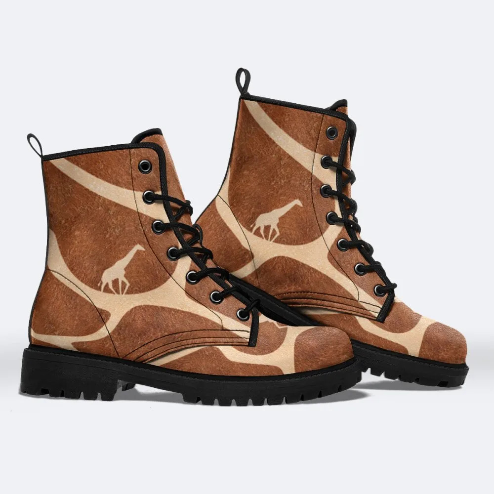 Street style fashionable and versatile print boots casual midcalf for men women Autumn winter 260208