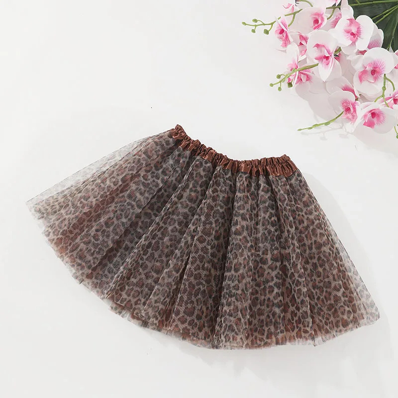 Leopard Tutu Skirt for Baby Girls Toddler Zoo Animal Cosplay Outfits Halloween Costume Kids Birthday Jungle Party Gift 260207