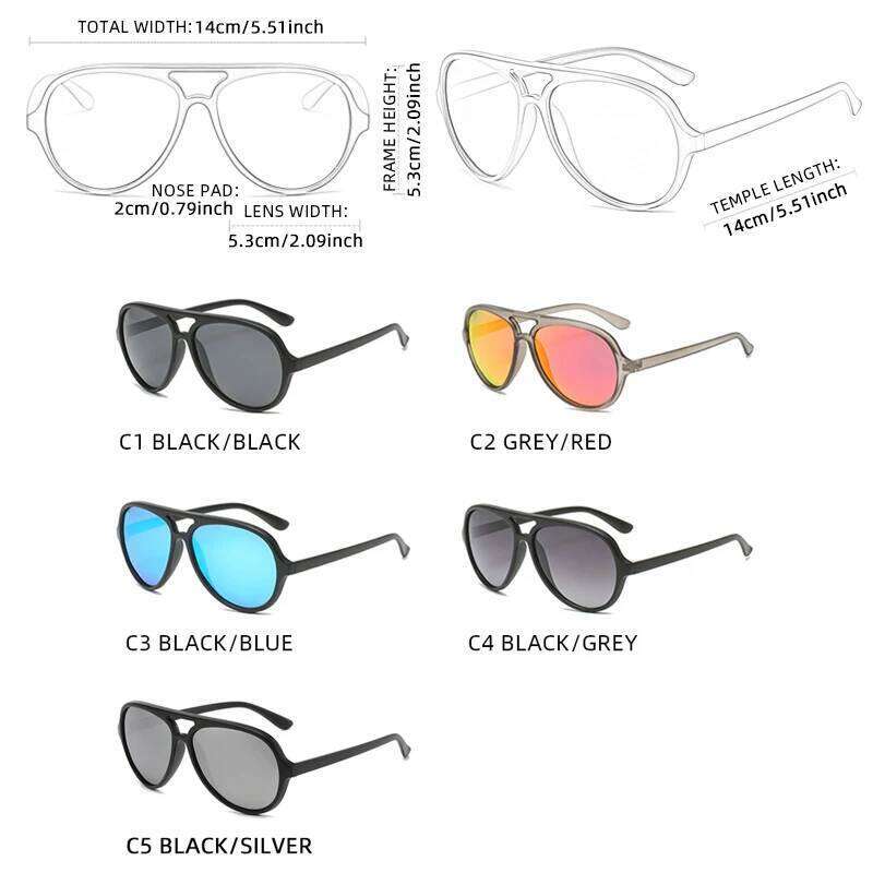 Classic Pilot Polarized Sunglasses Men Women Retro Small Aviation Sun Glasses For Male Female Fashion UV400 Driving Shades Y260207