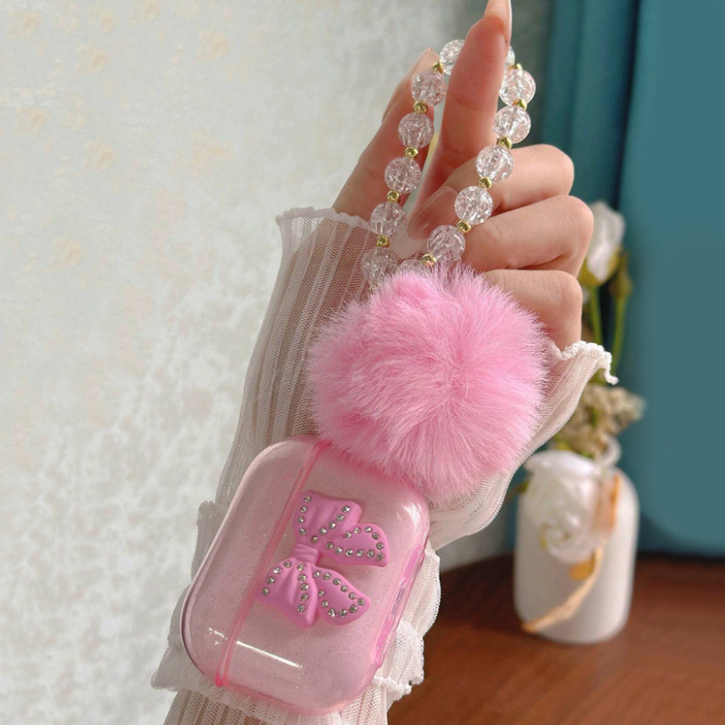 Diamond Bow Suitable for Apple AirPods 23 Generation Bluetooth Protective Case Anti-Scratch Earphone Shell