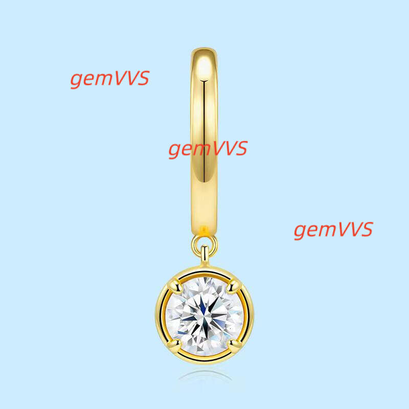 Sterling Silver 925 Vvs1 For Women Fashion Moissanite GRA Certificate Fine Jewelry Stud Earrings