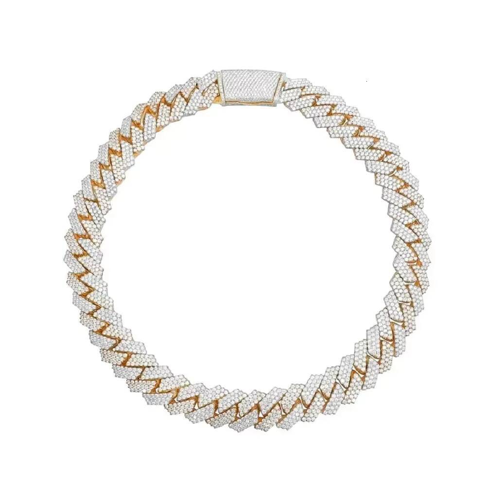 15mm Hip Hop Jewelry Cuban Link Chain VVS Clarity Lab Grown Diamonds Iced Out Available at Best Prices From Indian Supplier