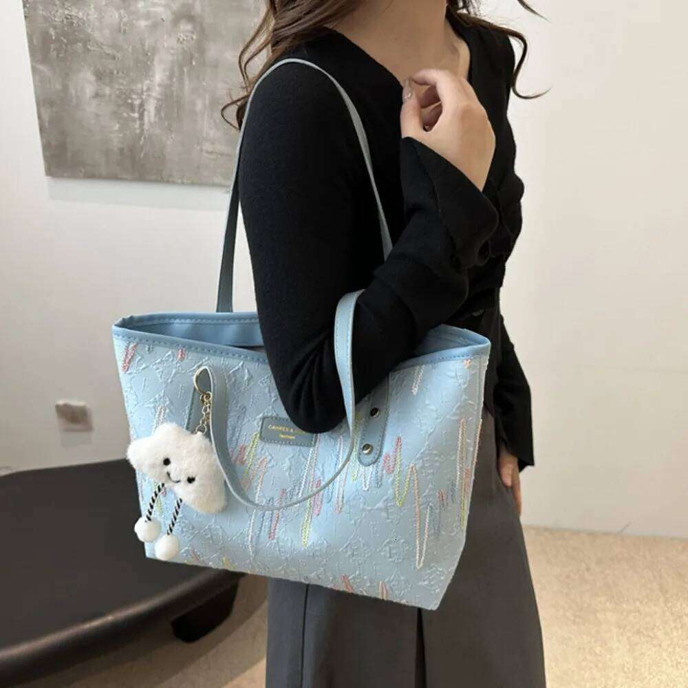 New Commuting Canvas Large Capacity Fashionable Tote Bag Retro Portable Handbags Travel C260207