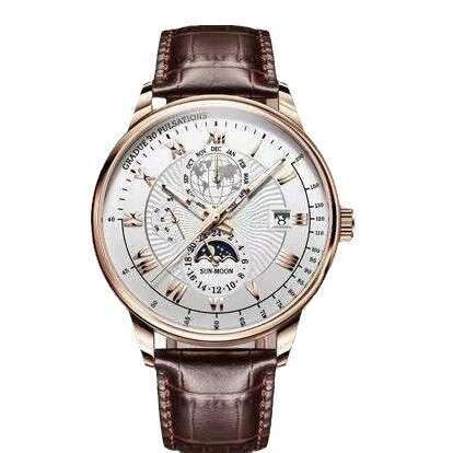Swiss European and American retro light wristwatch with leather strap, high-end luxury business style men's designer watch