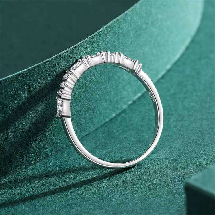 Engagement Cubic Zirconia Diamond S925 Sterling Silver Exquisite Zircon Geometric Wedding Ring For Women
