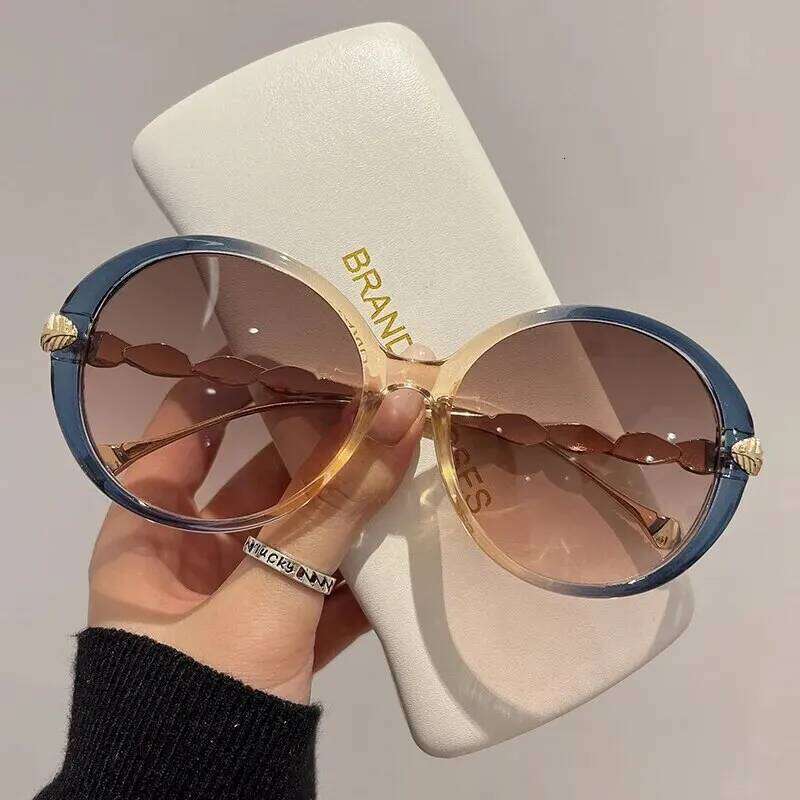 KAMMPT Round Retro Sunglasses for Women Fashion Popular Vintage Frame Men Luxury Trend Brand Designer Shades Protecting Eyewear Y260207