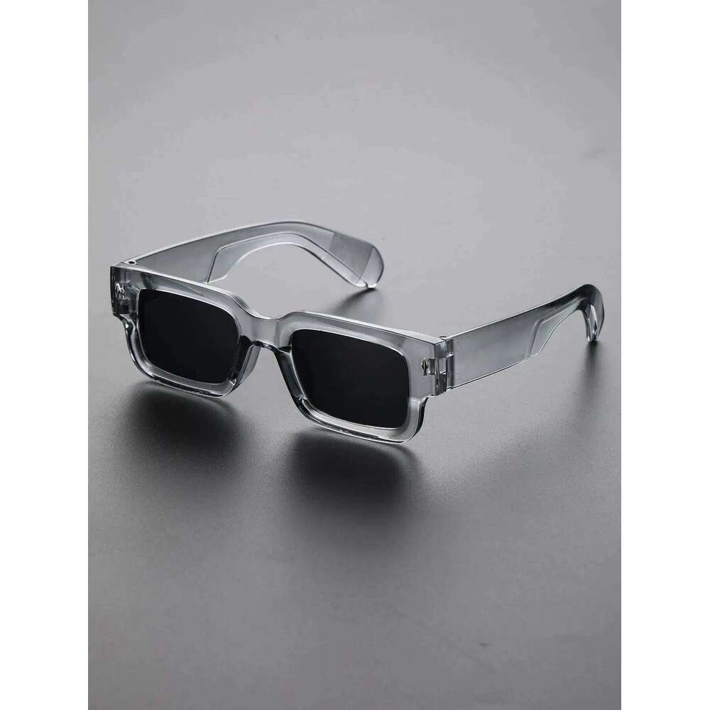 1pc Classic Y2k Punk Black Rectangle Fashion Glasses For Men Women Outdoor Party Vacation Travel Driving Supply Photo Prop Y260207