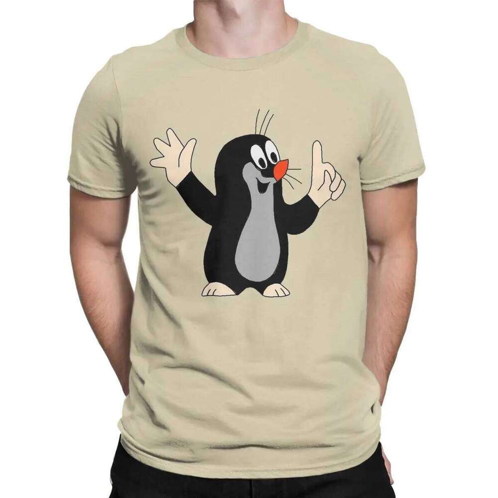 Mole Krtek Little Maulwurf Cute Cartoon T Shirt for Men Pure Cotton Hipster T-Shirts Round Collar Tees Short Sleeve Tops Printed C260207