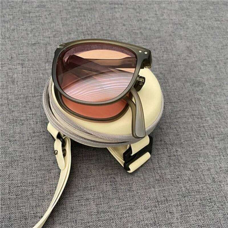 New Fashion Folding Sunglasses Brand Designer UV400 Eyewear Lady Retro Sun Glasses Women's Goggles Y260207