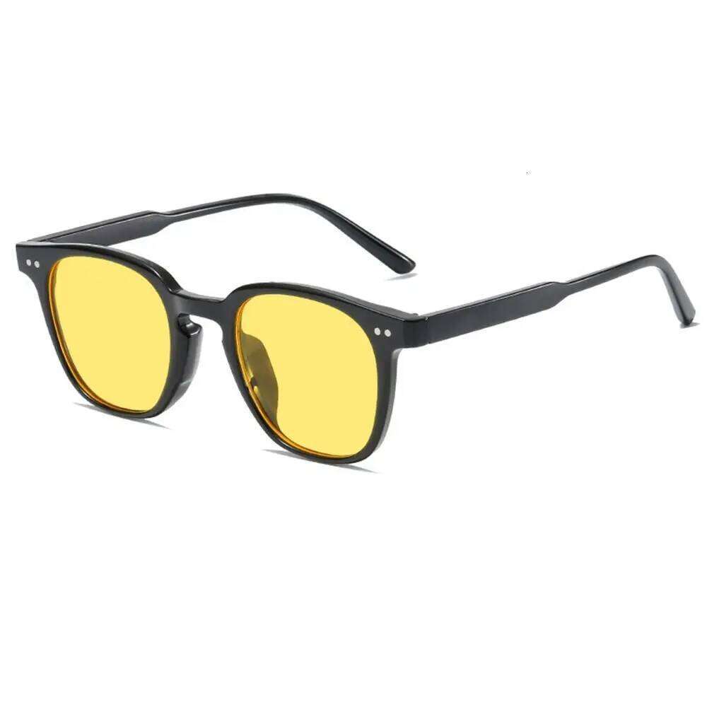UV400 Sun Glasses Black Vintage Men Shades Oversized Square Sunglasses Y260207