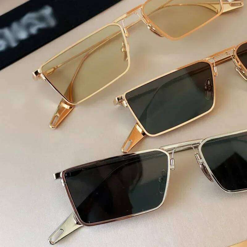 Vintage Narrow Small Sunglasses Women Luxury Brand Metal Frame Sun Glasses Rectangle Driving Eyeglasses Fishing Eyewear Men 2023 Y260207