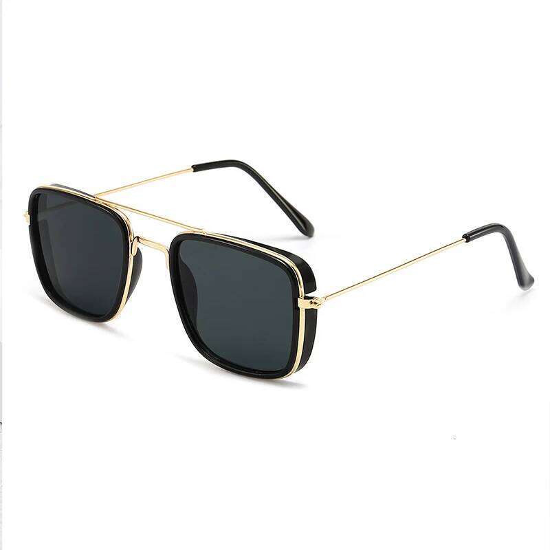 Fashion European and American Metal Small Frame Korean Version Glasses Retro Square Sunglasses UV Protection Y260207