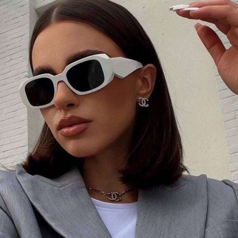 Square Vintage Sunglasses Woman Brand Designer Candy Colors Sun Glasses Female Fashion Outdoor Ins Popular White Oculos De Sol Y260207