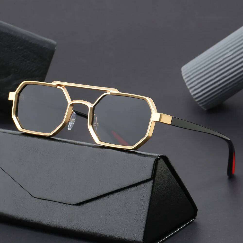 New Vintage Square Sunglasses Women Men Rectangle Sun Glasses Polygon Eyewear Oculos De Sol for Male Female Eyeglasses Y260207
