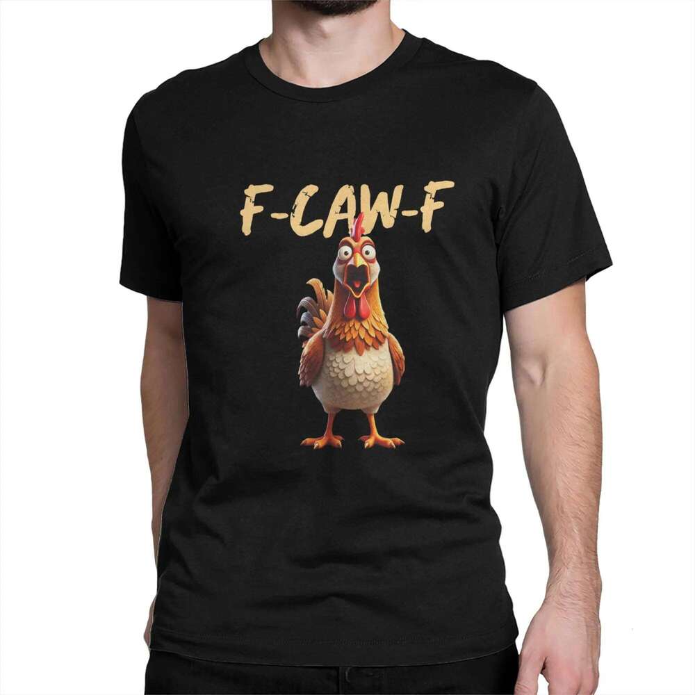 Streetwear Shirt Summer Caw F Rooster Funny Bird Fcawf Chicken Hip Hop T Shirts Cotton Tshirt Men's Basic Short Sleeve Tops C260207