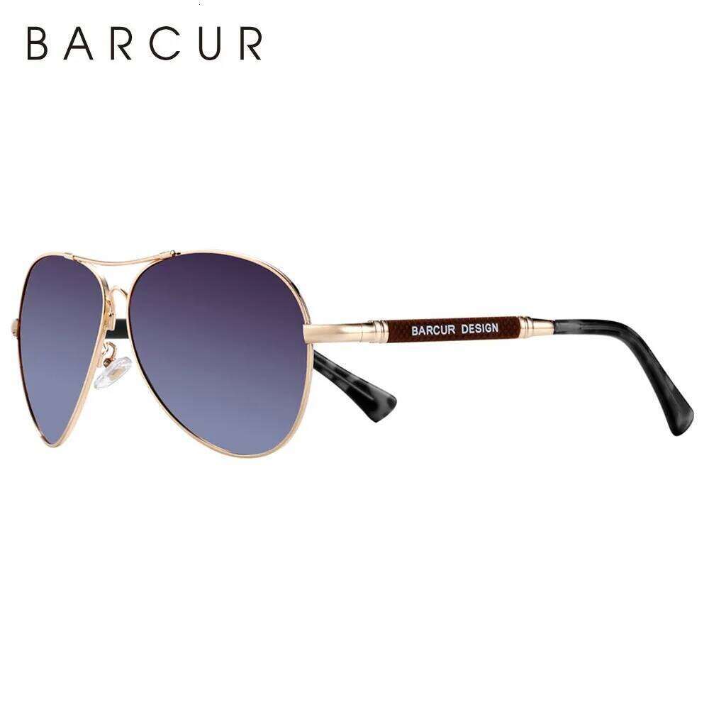 BARCUR Design Memery Frame Sunglasses Polarized For Men Sun Glasses Women Pilot Gradient Lens Eyewear Mirror Shades Y260207
