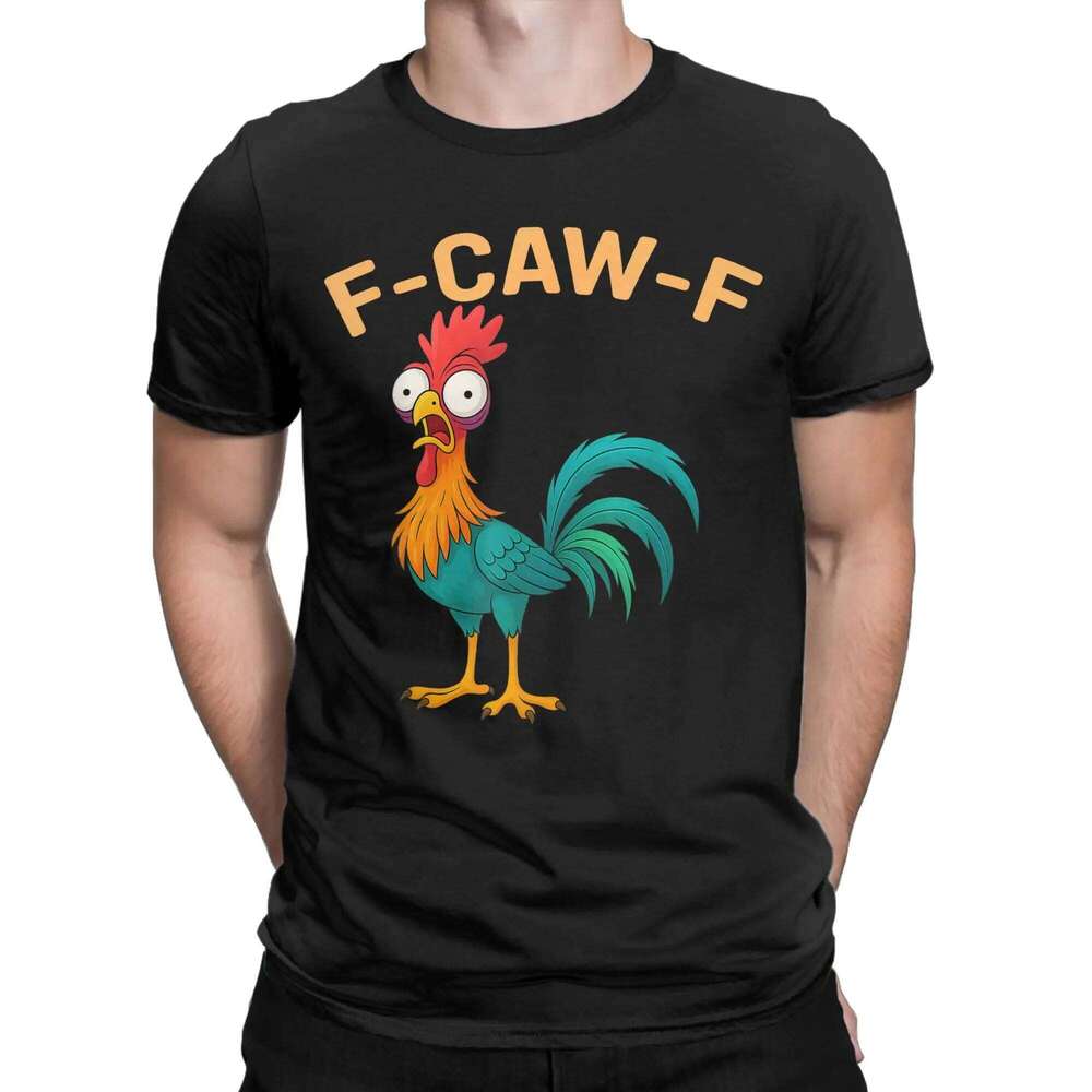 Men's Funny F-Caw-F FCAWF Chicken T Shirt Cotton Clothing Novelty Short Sleeve Round Neck Tees Plus Size T-Shirts C260207