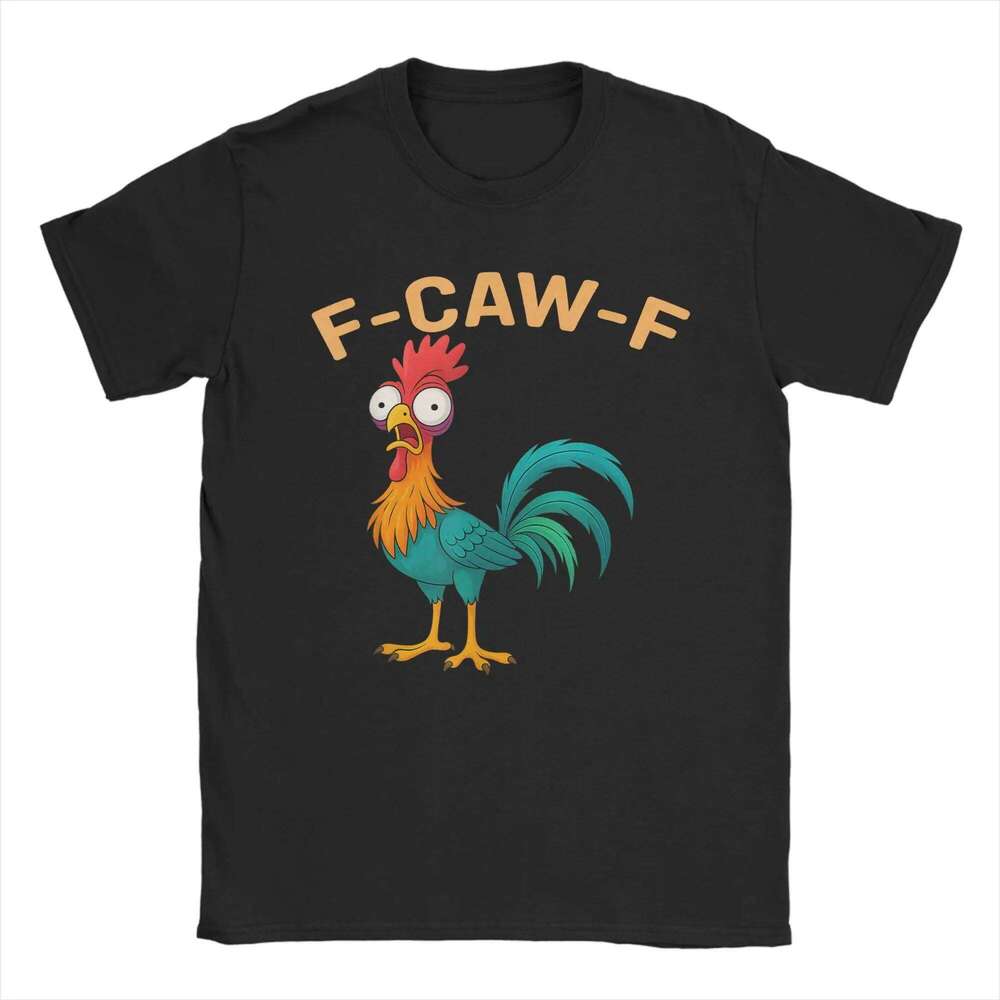 Men's Funny F-Caw-F FCAWF Chicken T Shirt Cotton Clothing Novelty Short Sleeve Round Neck Tees Plus Size T-Shirts C260207