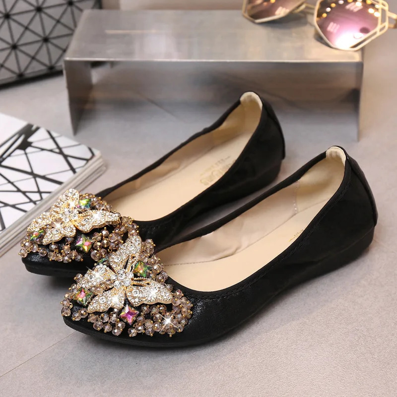 Plus Size 34-43 Women Shoes 2026 Loafers Slip on Flat Shoes Woman Foldable Ballet Flats Ladies Shoes zapatos mujer WSH3502 260124