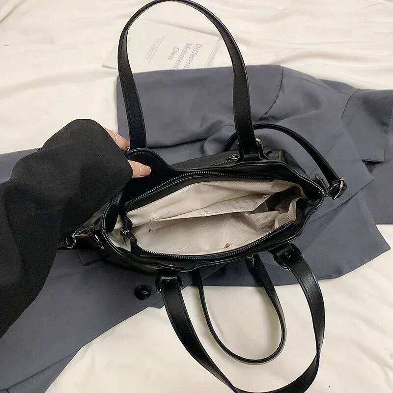 European American Motorcyle Style 2024 Autumn And Winter Fashion Retro Handbag Tote Crossbody Shoulder Bag Big C260207
