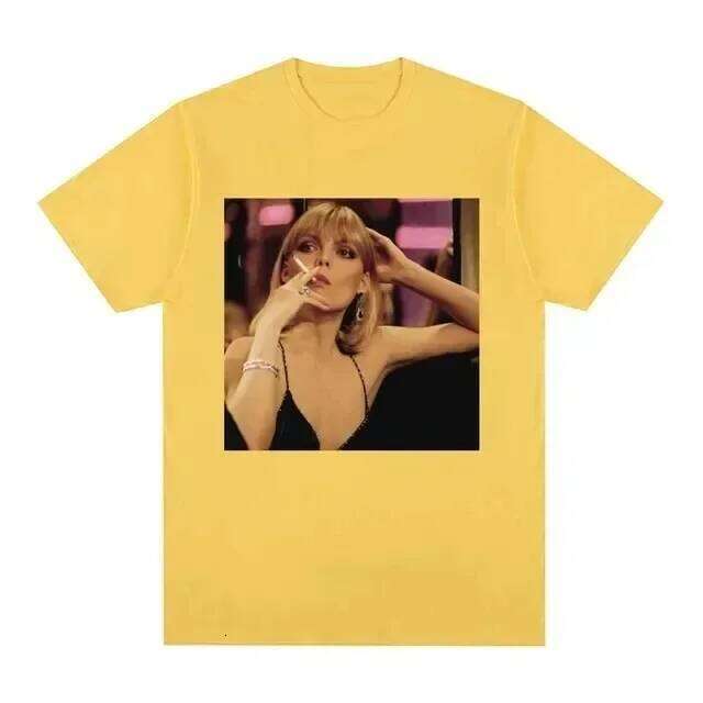 024 Scarface Evil Star Movie Michelle Pfeiffer Tony Montana Pattern Printed Women's Fashion Clothing Punk Gothic T-shirt C260207