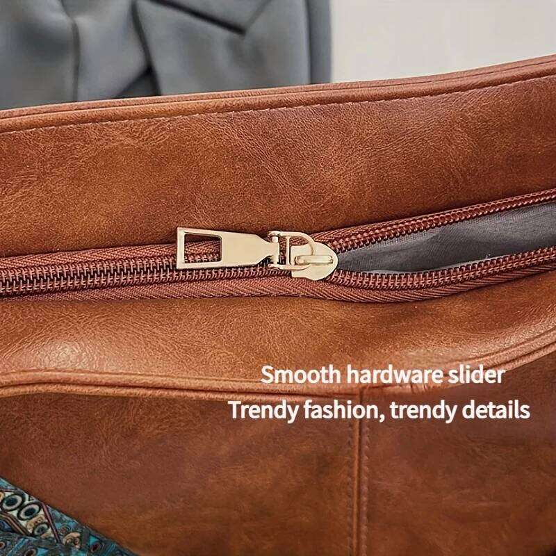 A09 retro PU material women's bucket tote bag set, adjustable wide shoulder strap, large capacity, matching set to meet daily ne C260207