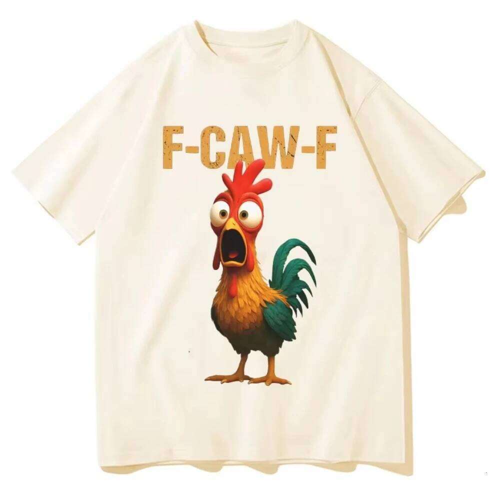 Summer Funny Caw F Harajuku New Short Sleeves Top Mens Humor Unisex T Shirt Chicken Aesthetic Casual summer Tshirt C260207
