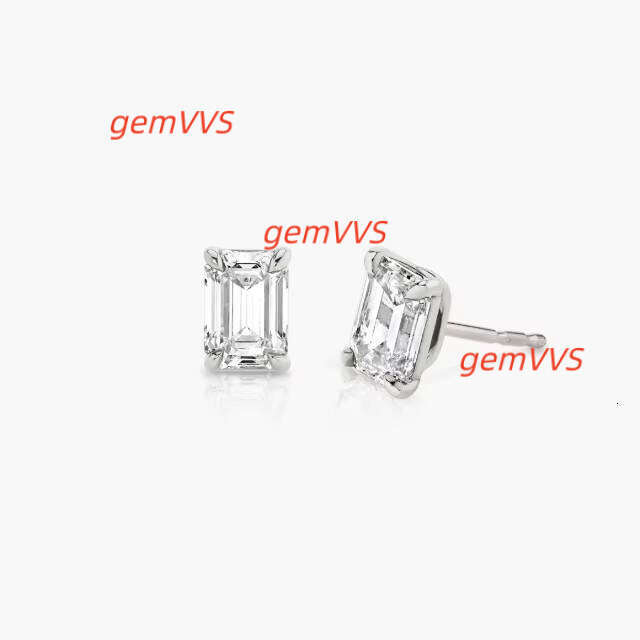 1Ct 2Ct 3Ct 5Ct Synthetic Diamond Earrings Stud S925 Platinum Plating Fine Jewelry