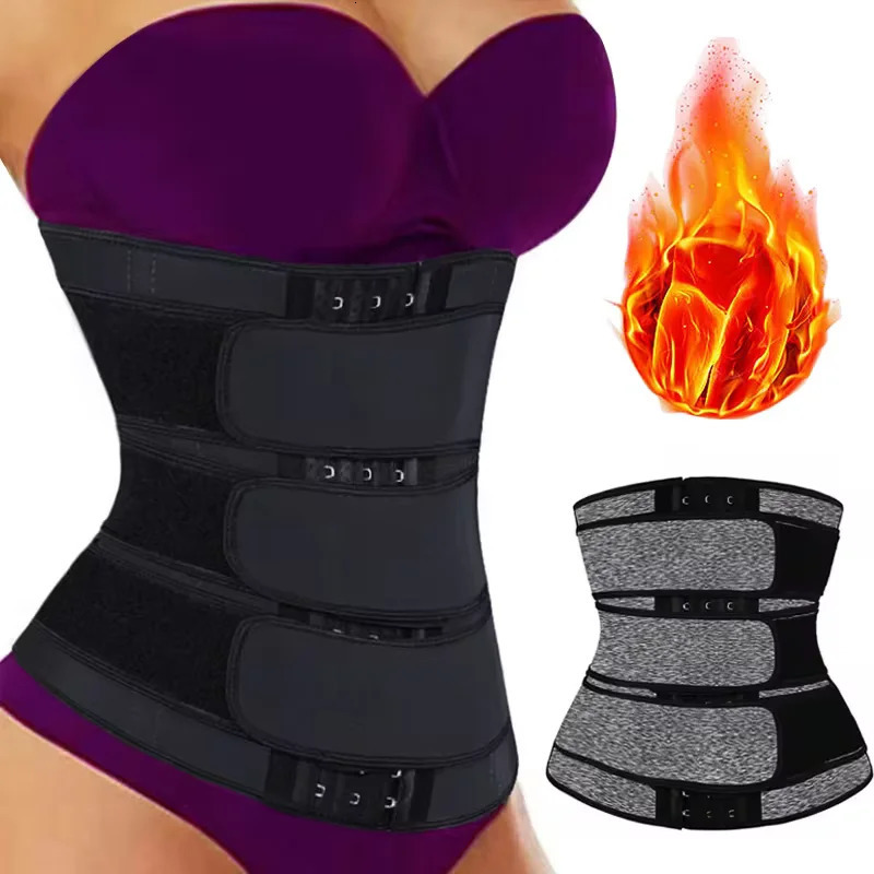 Womens Adjustable Breasted Tummy Control Waist belt Hook Workout Sweat Sauna Effect Body-shaped Fitness Sports Waist Trainer 260207