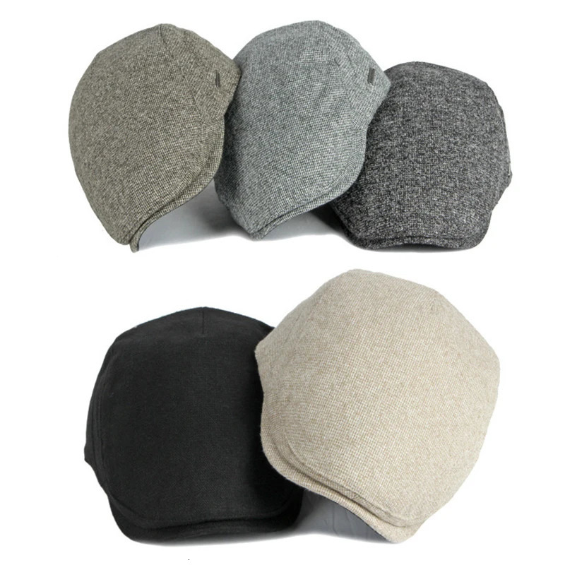 Autumn Winter Herringbone Duckbill Hat Flat ed Beret Hat Men Women Retro sboy Ivy Cap Painter Gatsby Driving Cabbie Cap 260205