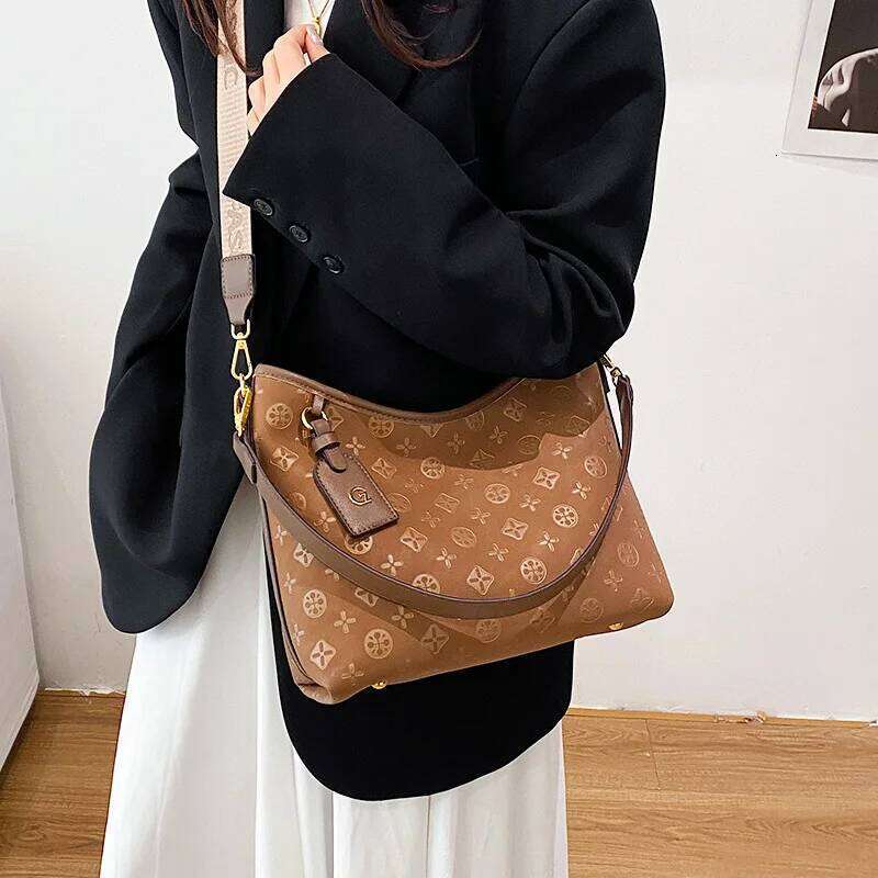 Classic print design large capacity for women, 2025 new style, autumn-winter business tote bag, single shoulder bag C260207