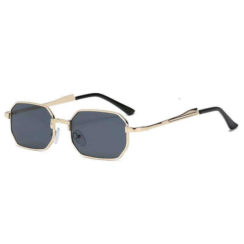 Narrow Sunglasses Men Fashion Rectangle for Women Metal Luxury Brand Classic Sun Glasses Y260207