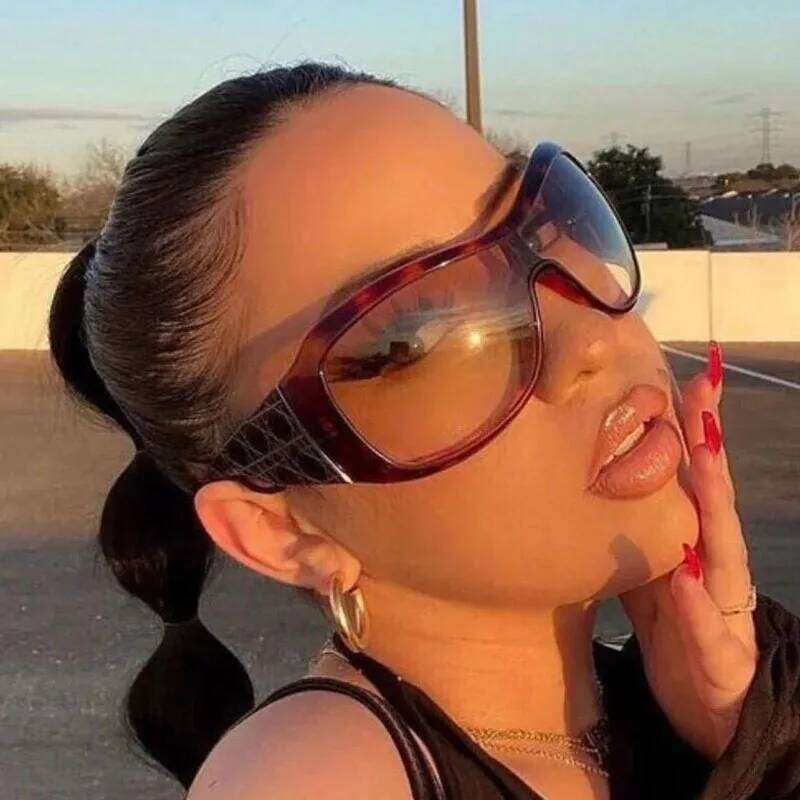 Y2k Big Frame Women Fashion Sunglasses Punk Sports Hip Hop Retro Style Suitable for Street Photo Accessories Y260207