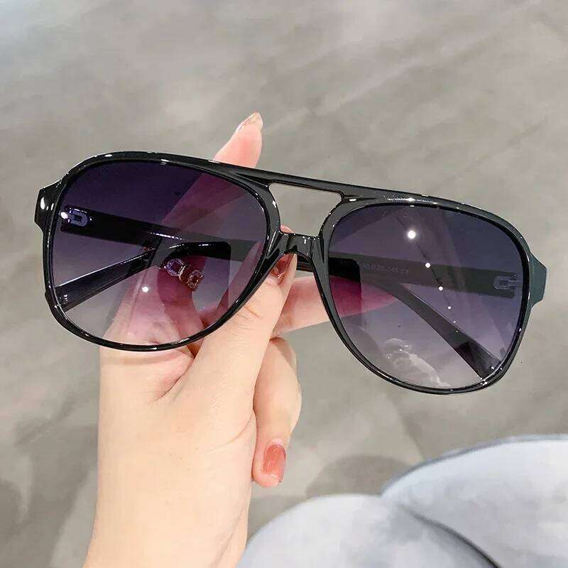 Classic Retro Vintage Aviation Pilot Sunglasses Women Men Big Large Oversized Frame Luxury Designer Shades 70s Sun Glasses Y260207
