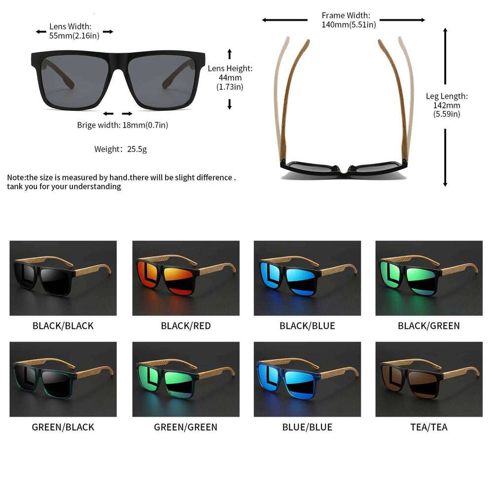 New Fashion Square Sunglasses - Wood Grain Spring Hinge, UV400 Unisex for Driving, Hiking & Travel Y260207