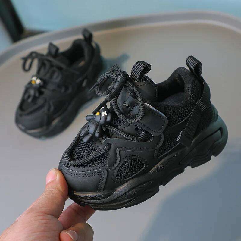 Sneaker Autumn New Girl's Sneakers Hollowed Out Single Mesh Boys' Shoe Comfort Casual Shoes for Child Zapatos Nia H260207