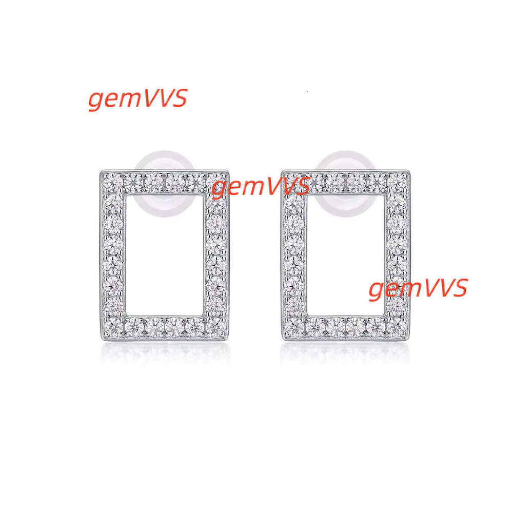 Moissanite Diamond 925 Sterling Silver Earrings Women's Wedding Jewelry