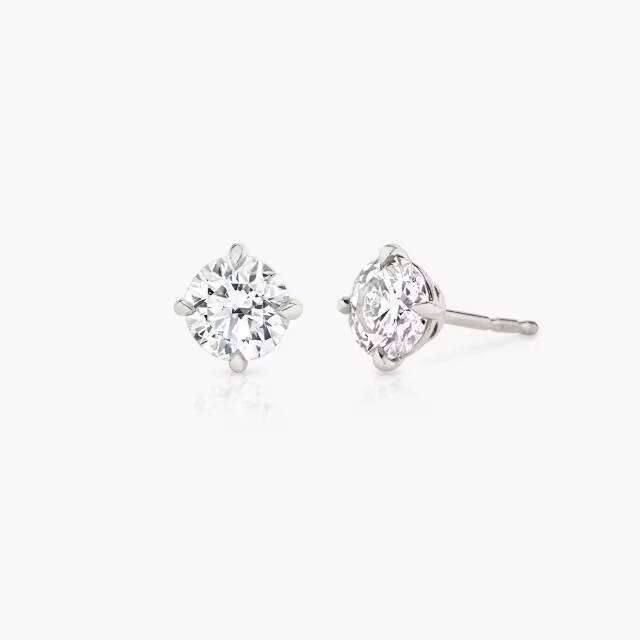 1Ct 2Ct 3Ct 5Ct Synthetic Diamond Earrings Stud S925 Platinum Plating Fine Jewelry