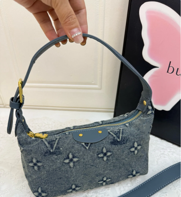 Hot luxurys designer bag denim tote bag women shoulder handbags monogram bag flap chain capacity shopping ladies purse mens tracolla metis tottenham sacoche homme