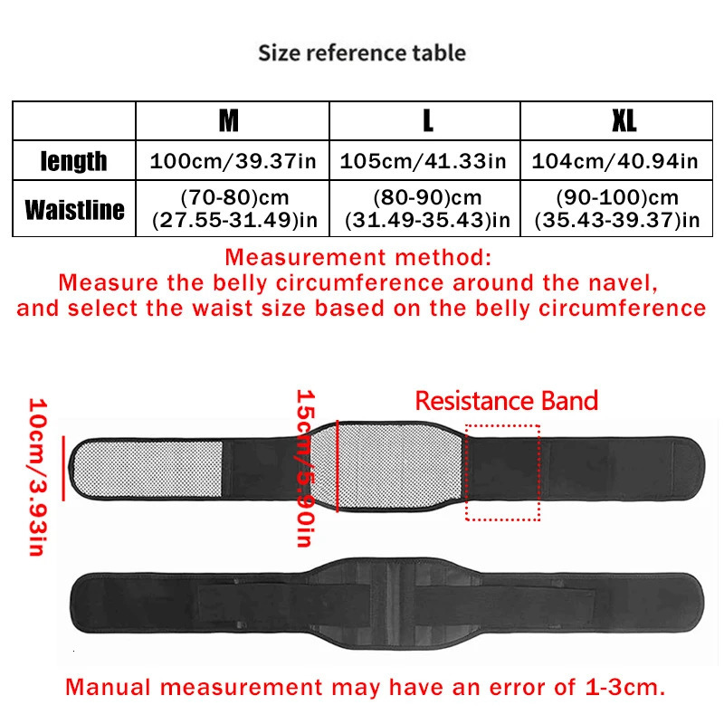 Adjustable Magnets SelfHeating Magnetic Therapy Back And Waist Support Belt Massage Sports Protector Lumbar Brace Band 260202