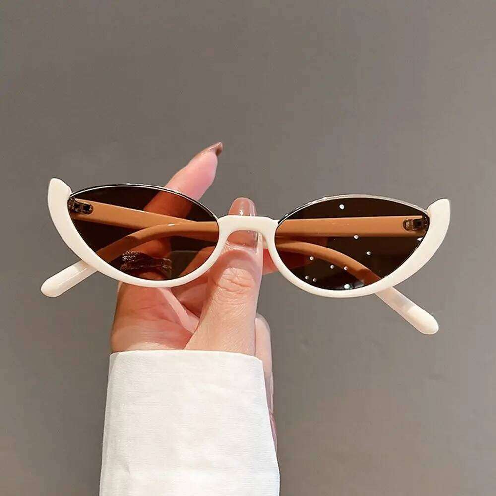 Vintage Small Cat Eye Sunglasses for Women Trendy Half-frame Sun Glasses Fashion Design Female Outdoor Shades Eyewear UV400 Y260207