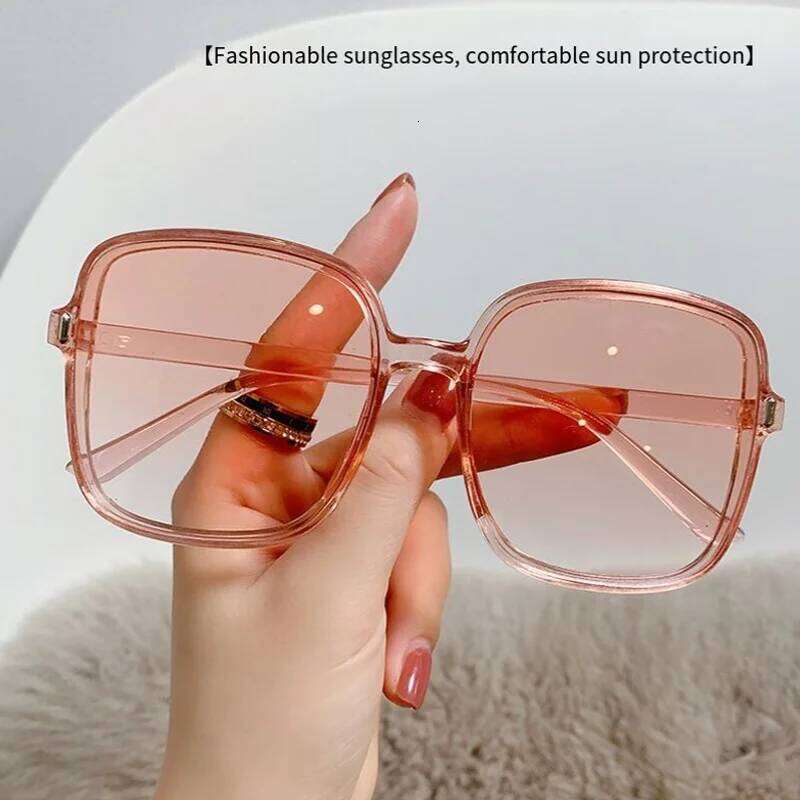 High-quality Fashion Square Oversized Sunglasses Women Vintage Big Frame UV Protection Sun Glasses Shades Ladies UV400 Eyewear Y260207