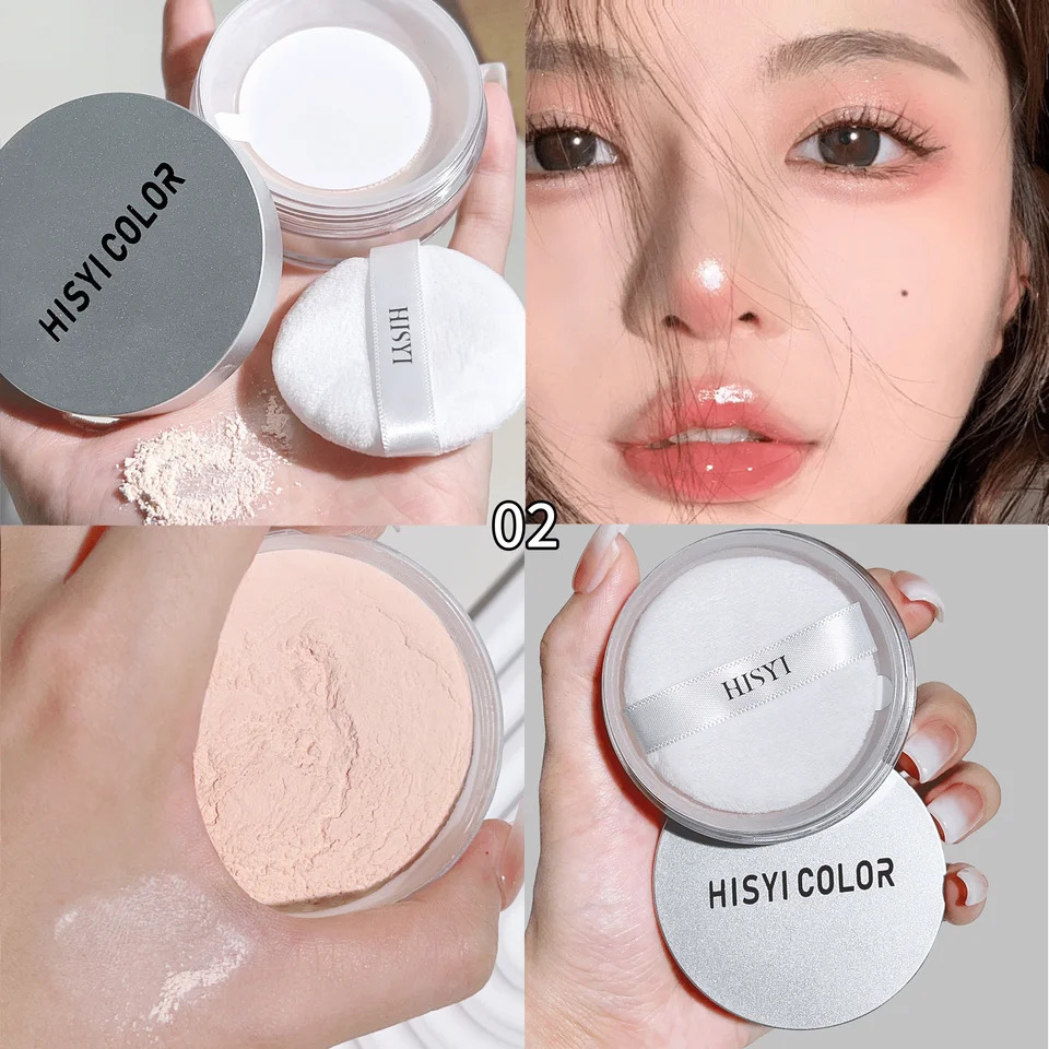 Waterproof and sweat-proof loose powder brightens complexion with highlighting and whitening effects matte finish 260126
