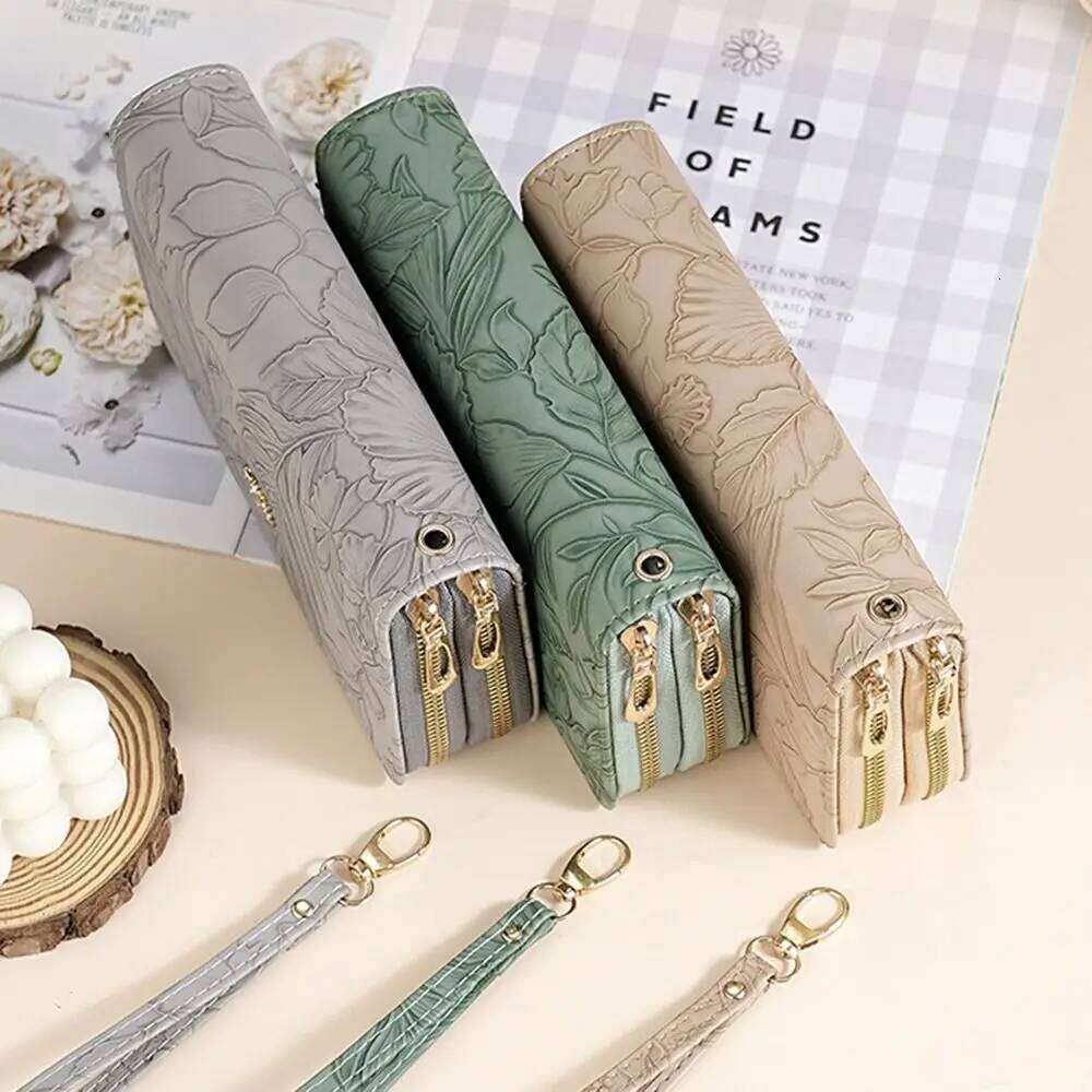 Gifts Double Zipper Long Womens Wallet Multifunctional Embossed Purses Card Holder Large Capacity Clutch Bag Y260206