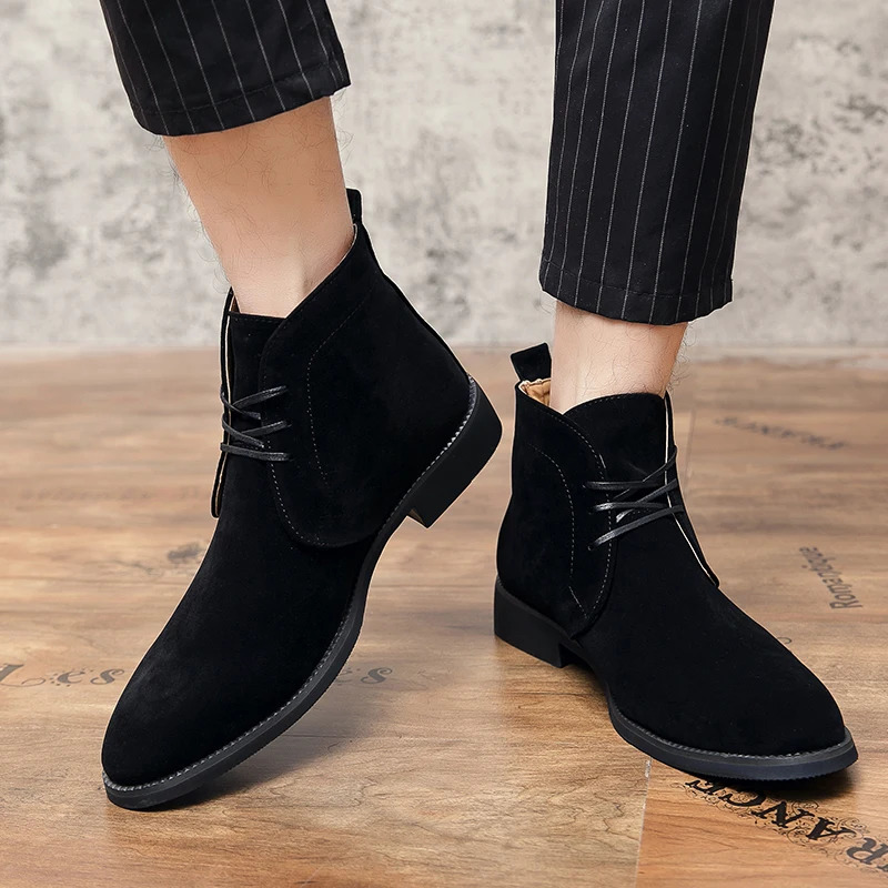 Golden Sapling Mens Chelsea Boots Retro Leather Shoes Casual Business Party Boot Men Leisure Formal Footwear Western Style Shoe 260208
