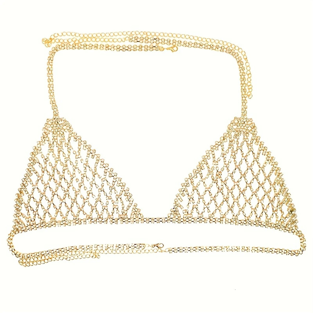 Sexy Sparkling Mesh Rhinestone Bra Chain Shorts Jewelry Set Nightclub Party Crystal Bra Chain Jewelry Set Accessories 260120