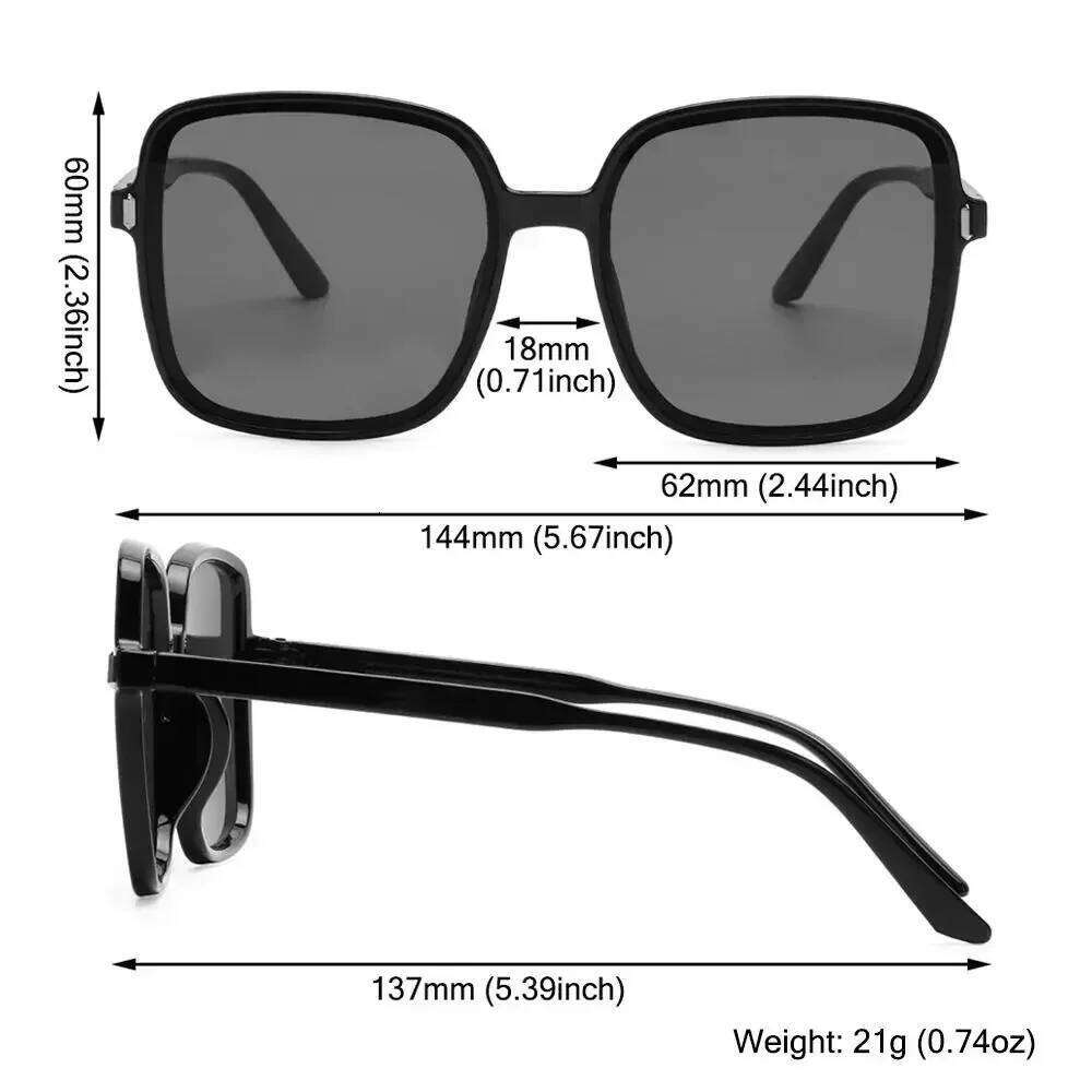 High-quality Fashion Square Oversized Sunglasses Women Vintage Big Frame UV Protection Sun Glasses Shades Ladies UV400 Eyewear Y260207