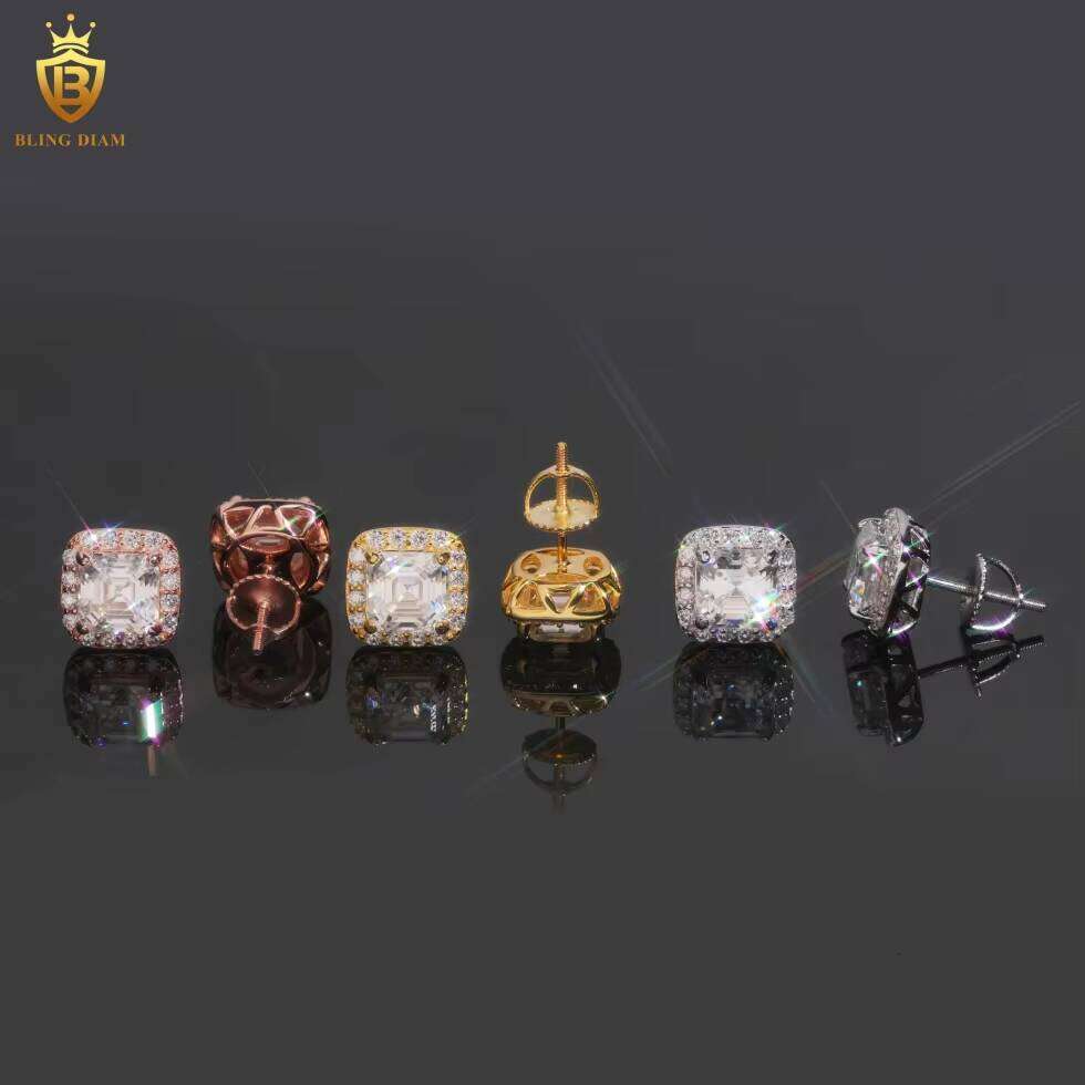 Past Diamond Taster Fashion Silver D VVS Fine Jewelry Men Women Engagement Moissanite Earrings