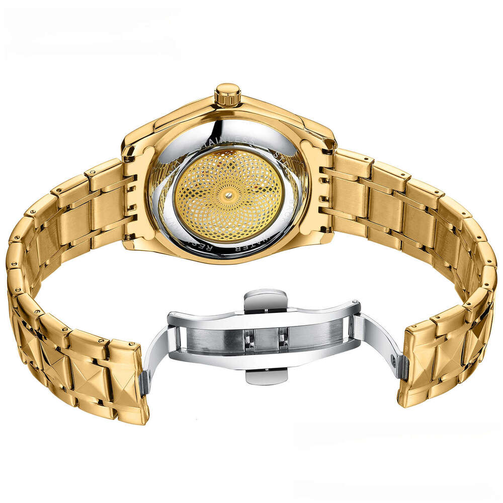 Luxury Business Watch Transparent Classic Business Men's Dual Calendar Luminous Waterproof Quartz Watch High end designer watches Multi-functiona